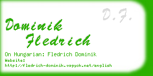 dominik fledrich business card